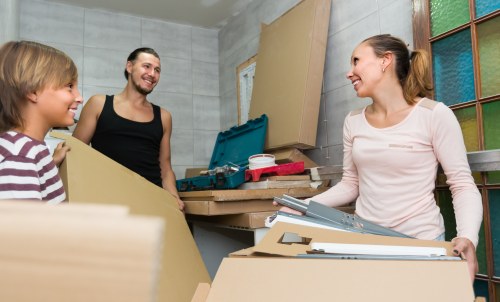 Furniture and boxes being loaded for a local Acton relocation