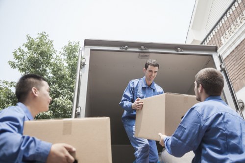 Storage units and moving boxes in a local Acton self storage facility