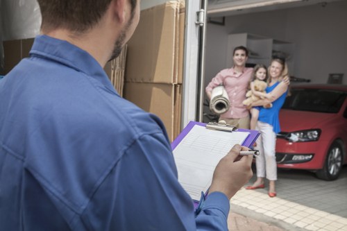 Acton moving service preparing boxes and furniture for transport