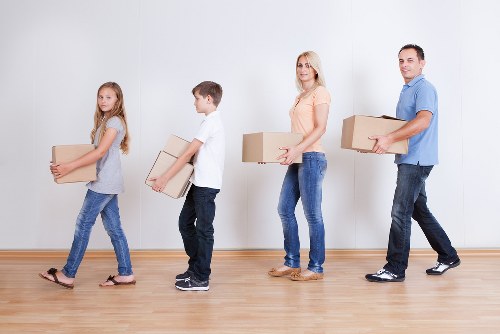 Preparing large furniture for removal in an Acton property